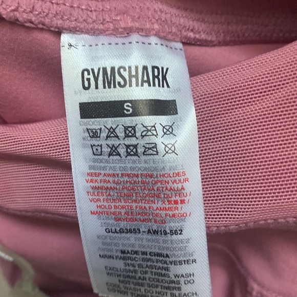 NEW Small GymShark leggings pants tags attached mauve pink color side pockets - Picture 5 of 6